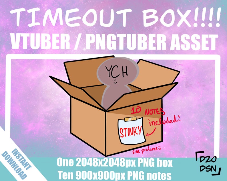 Vtuber Asset Accessory Penalty Box for Vtubers Pngtuber Etsy