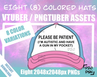 Vtuber Asset Accessory, Hats for Vtubers, Pngtuber Asset Accessory, Twitch Vtubing Clothes funny hat meme
