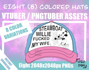Vtuber Asset Accessory, Hats for Vtubers, Pngtuber Asset Accessory, Twitch Vtubing Clothes funny hat meme