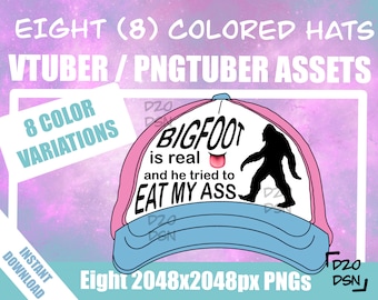 Accessorio per asset Vtuber, Cappelli per Vtuber, Accessorio per asset Pngtuber, Twitch Vtubing Abbigliamento cappello divertente meme