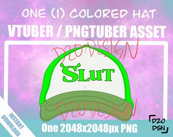 Vtuber Asset Accessory, Hats for Vtubers, Pngtuber Asset Accessory, Twitch Vtubing Clothes funny hat meme