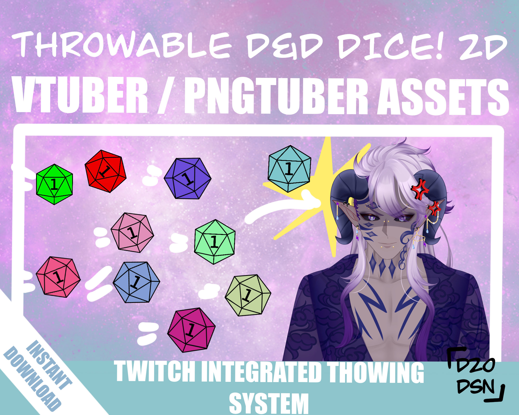 Vtuber Asset for Twitch Integrated Throwing System Pngtuber Etsy Canada