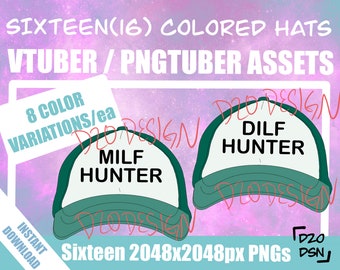 Vtuber Asset Accessory, Hats for Vtubers, Pngtuber Asset Accessory, Twitch Vtubing Clothes funny hat meme