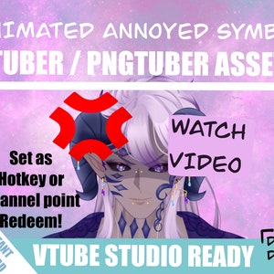 Vtuber-Asset animiertes Model-Asset, für 2D Vtuber auf Vtube Studio, Accessoire-Assets für vtuber-Modell, Twitch-Punkt einlöst, vts vtuber-Emote