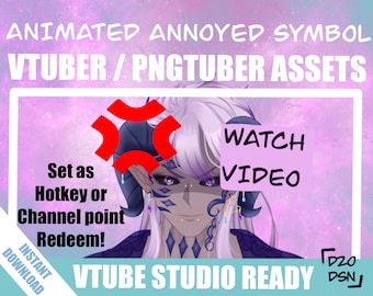 Vtuber asset animated Model Asset, for 2D Vtuber on Vtube Studio, Accessory assets for vtuber Model, twitch point redeems, vts vtuber emote