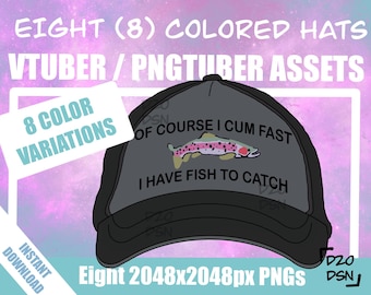 Vtuber Asset Accessory, Hats for Vtubers, Pngtuber Asset Accessory, Twitch Vtubing Clothes funny hat meme