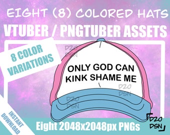 Vtuber Asset Accessory, Hats for Vtubers, Pngtuber Asset Accessory, Twitch Vtubing Clothes funny hat meme