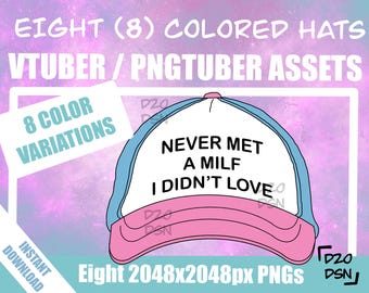 Vtuber Asset Accessory, Hats for Vtubers, Pngtuber Asset Accessory, Twitch Vtubing Clothes funny hat meme