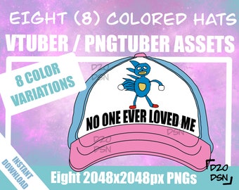 Vtuber Asset Accessory, Hats for Vtubers, Pngtuber Asset Accessory, Twitch Vtubing Clothes funny hat meme