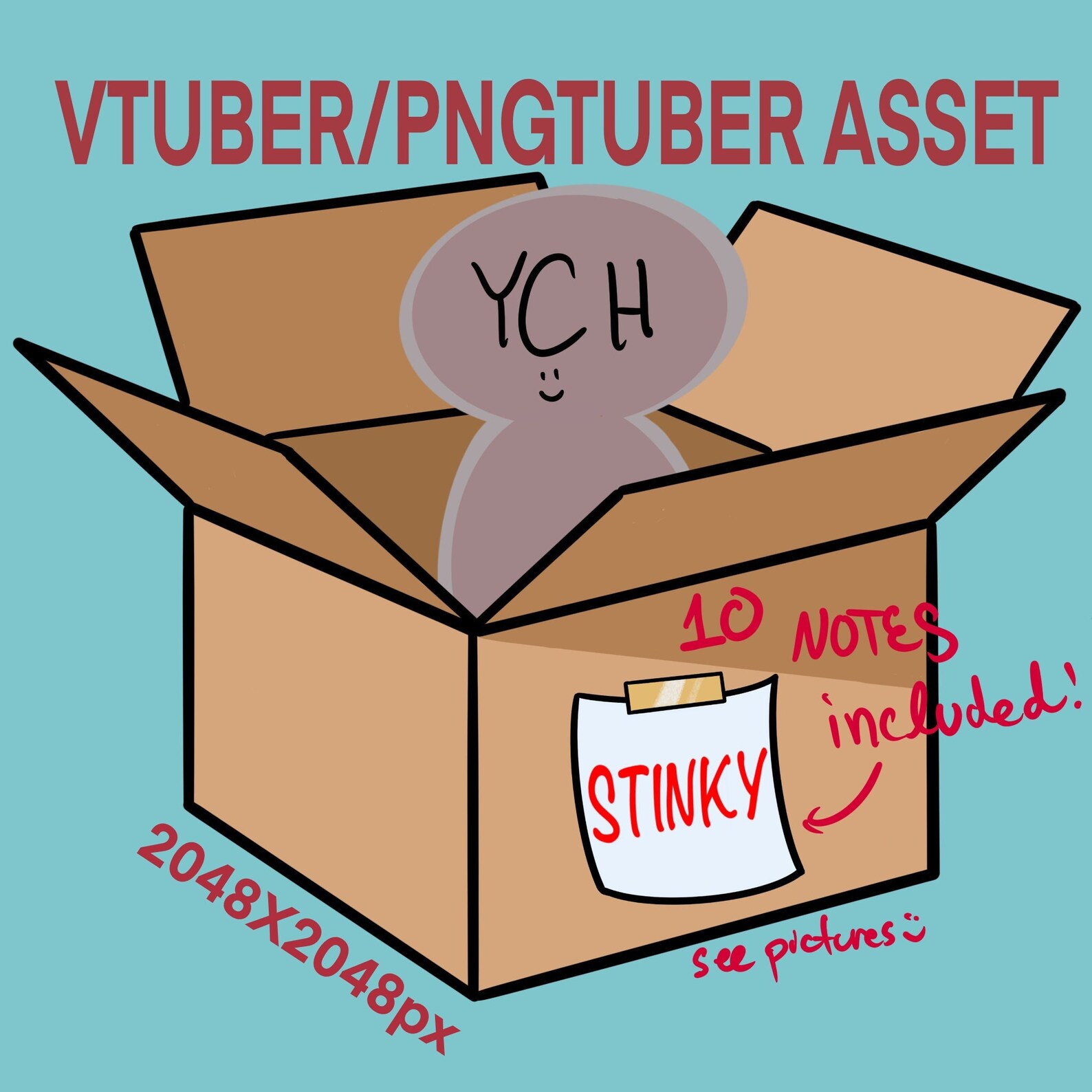 Vtuber Asset Accessory Penalty Box for Vtubers Pngtuber Etsy