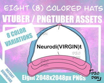Vtuber Asset Accessory, Hats for Vtubers, Pngtuber Asset Accessory, Twitch Vtubing Clothes funny hat meme