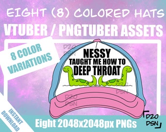 Vtuber Asset Accessory, Hats for Vtubers, Pngtuber Asset Accessory, Twitch Vtubing Clothes funny hat meme