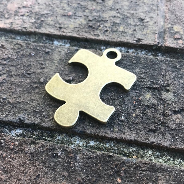 Puzzle Piece Bottle Opener * Rustic Wedding Favors * Bachelorette Party * Bridal Shower Gifts * Autism Awareness * Beer Bottle Keychain