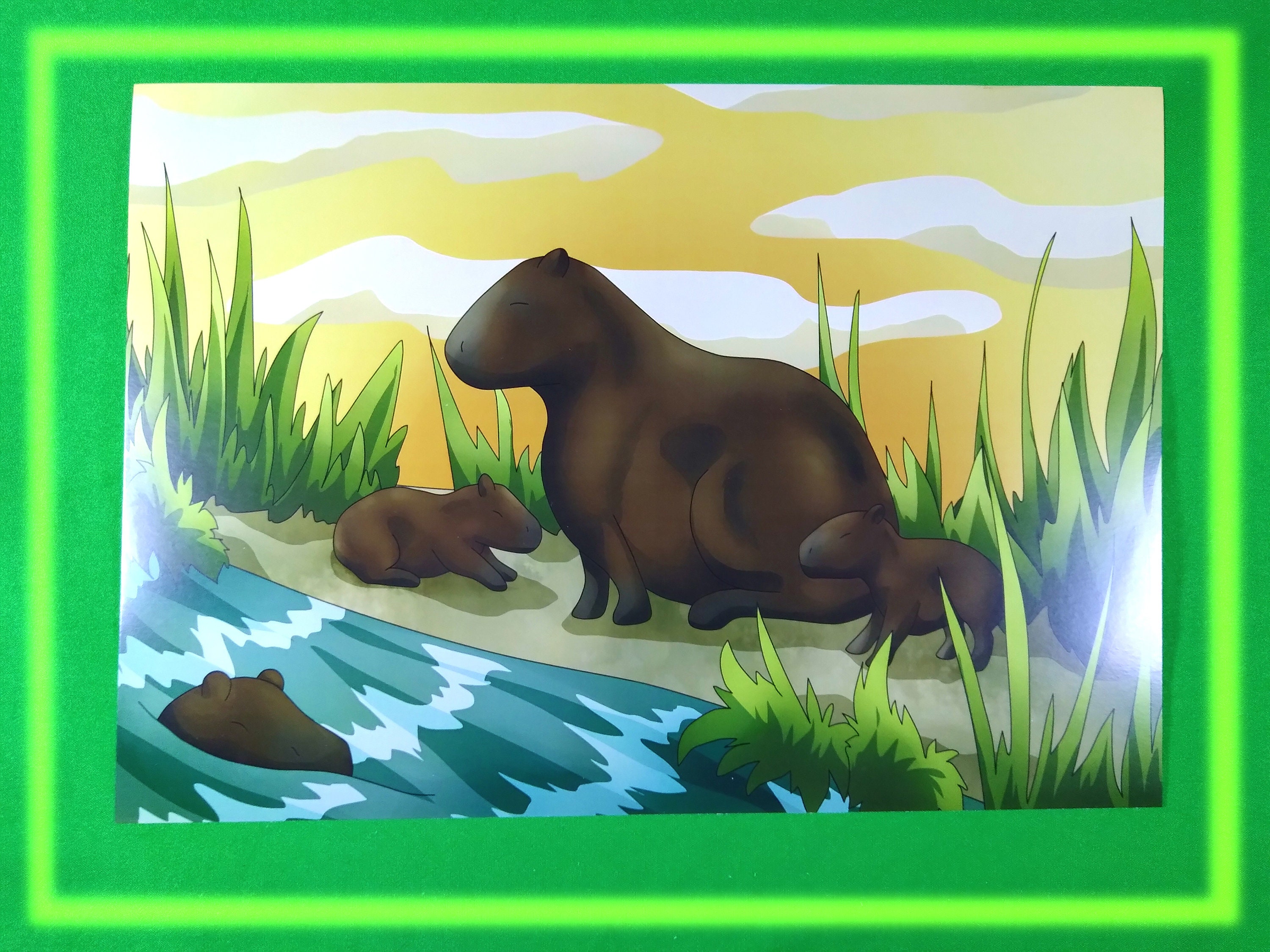Leinwand Bild Capybara Liebe – Mr. & Mrs. Panda
