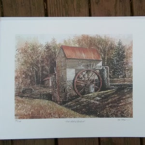 Old Mill of Guilford print signed & numbered limited edition print