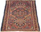Small vintage Pink rug Handmade Persian Design Accent Rug Pink Contemporary accent rug stylish bedroom rug Antique Rug