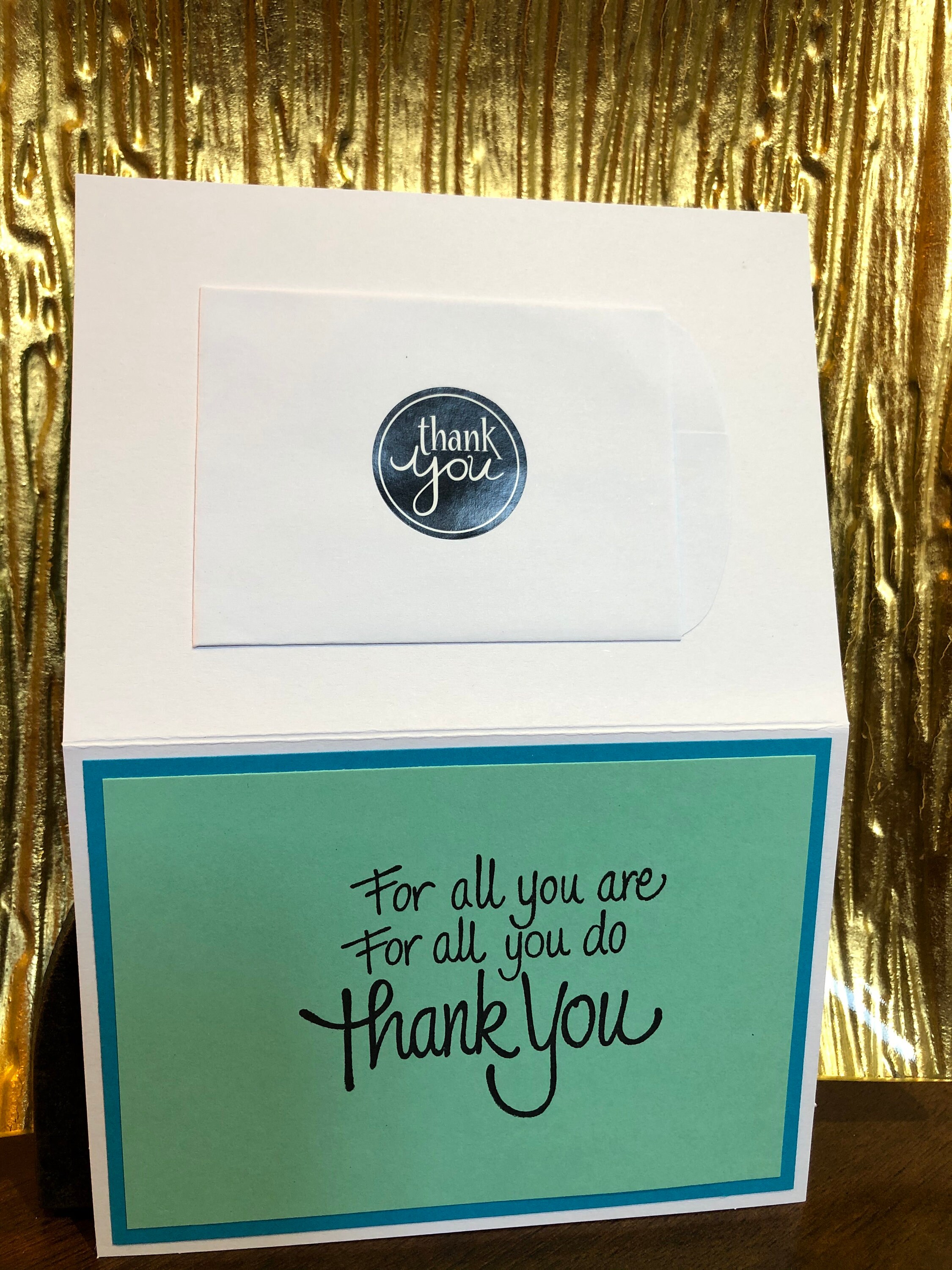 Set of 2 Handmade Thank You Cards with Gift Card Holder Etsy