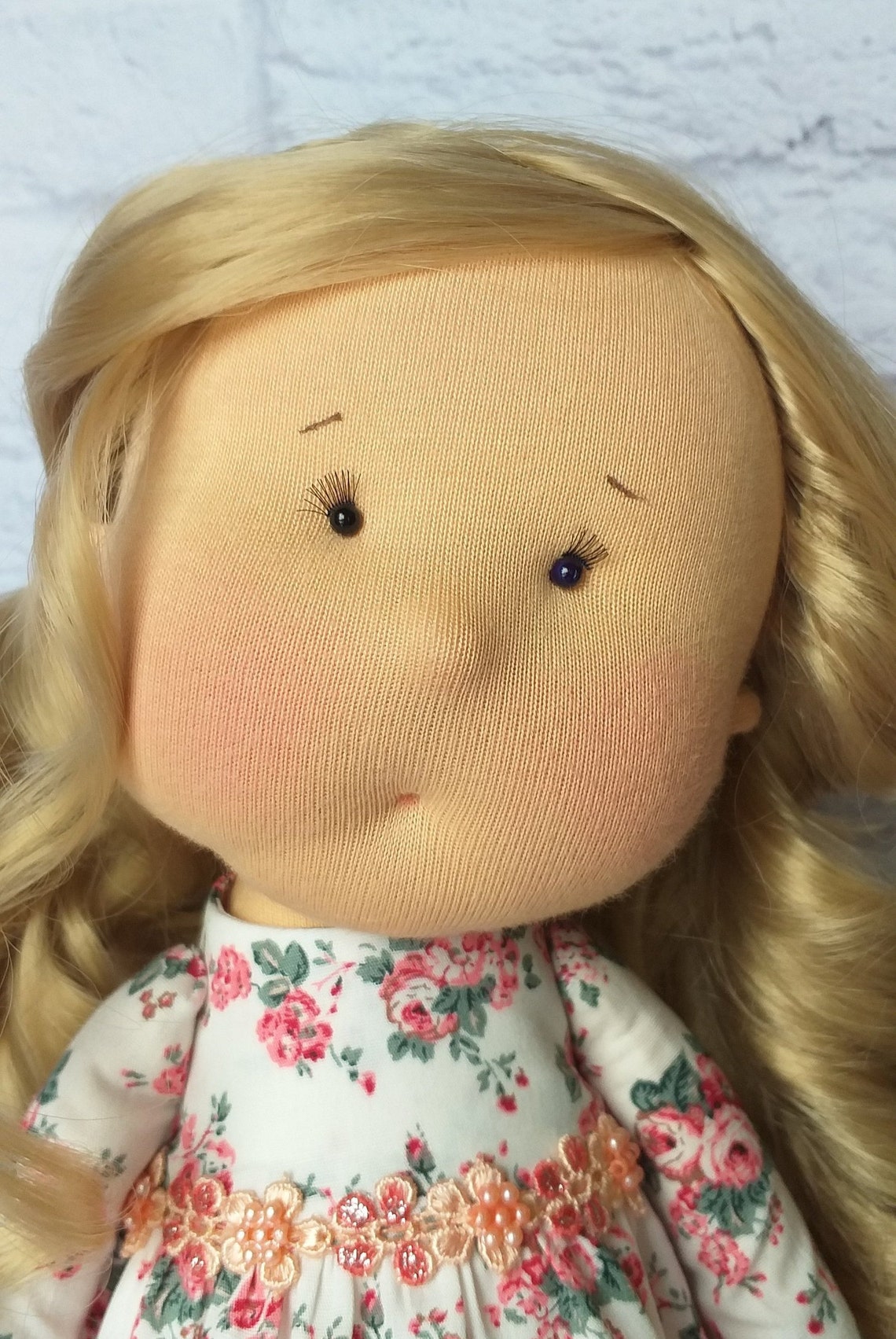 Handmade soft toy rag doll a great gift for mom on Etsy