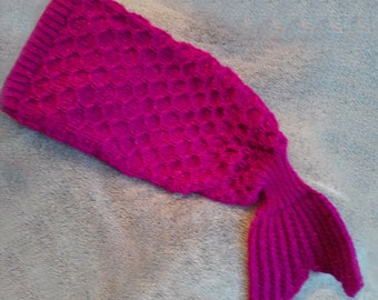 Baby Mermaid One-Piece Baby Bunting Wrap Knitting Pattern