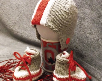 Baby Football Helmet, High Top Sneaker Shoe Slippers Knitting Pattern