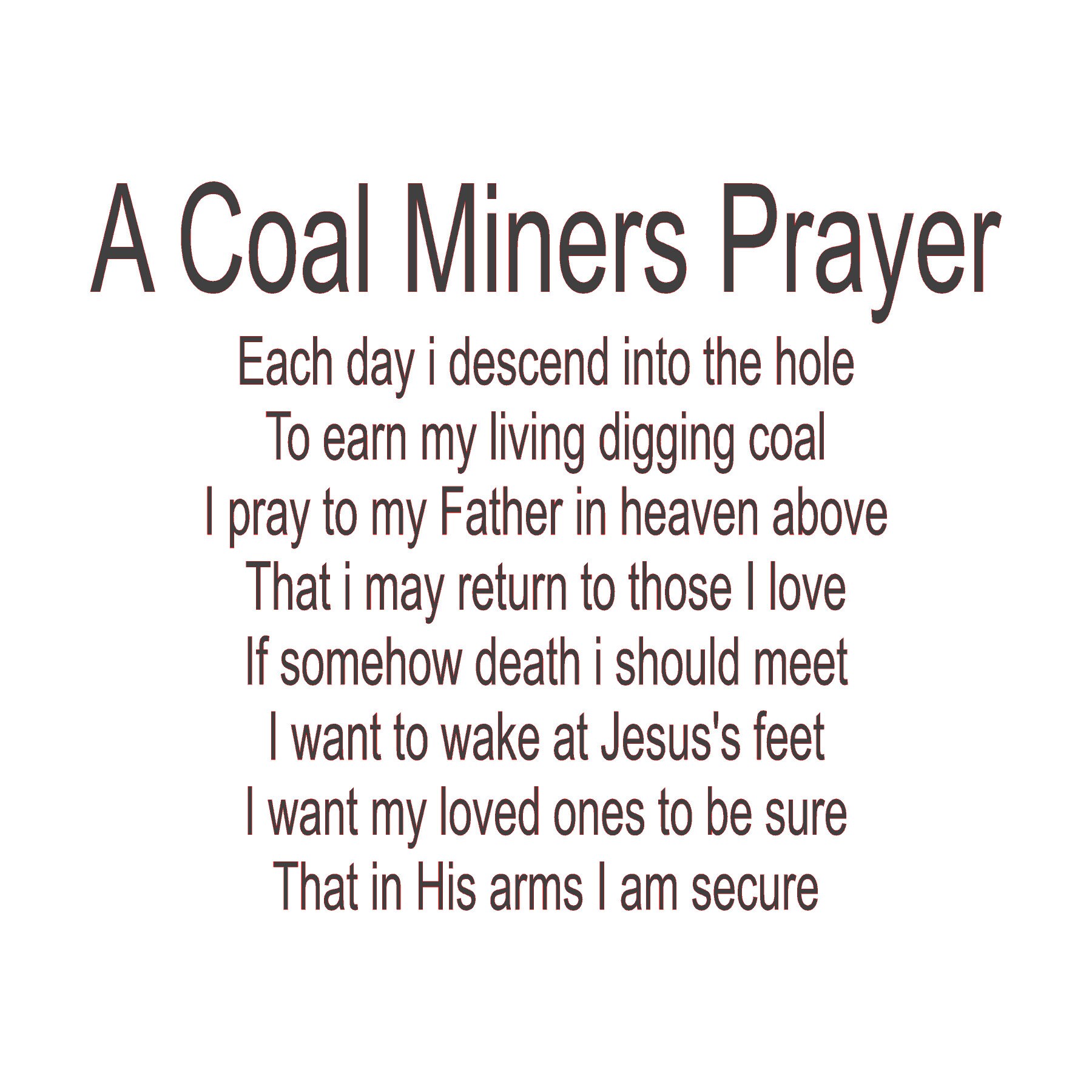 Coal Miners Prayer Etsy