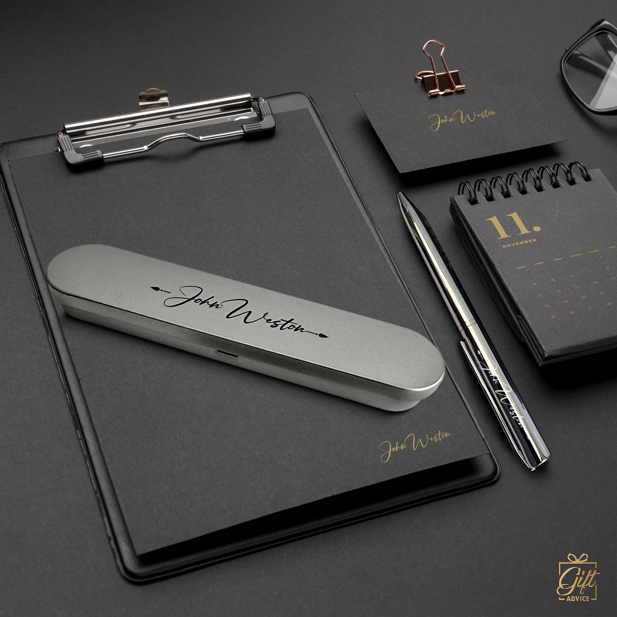 Engraved Pen Personalized Engraved Ball-point Pen and a Metal Case ...