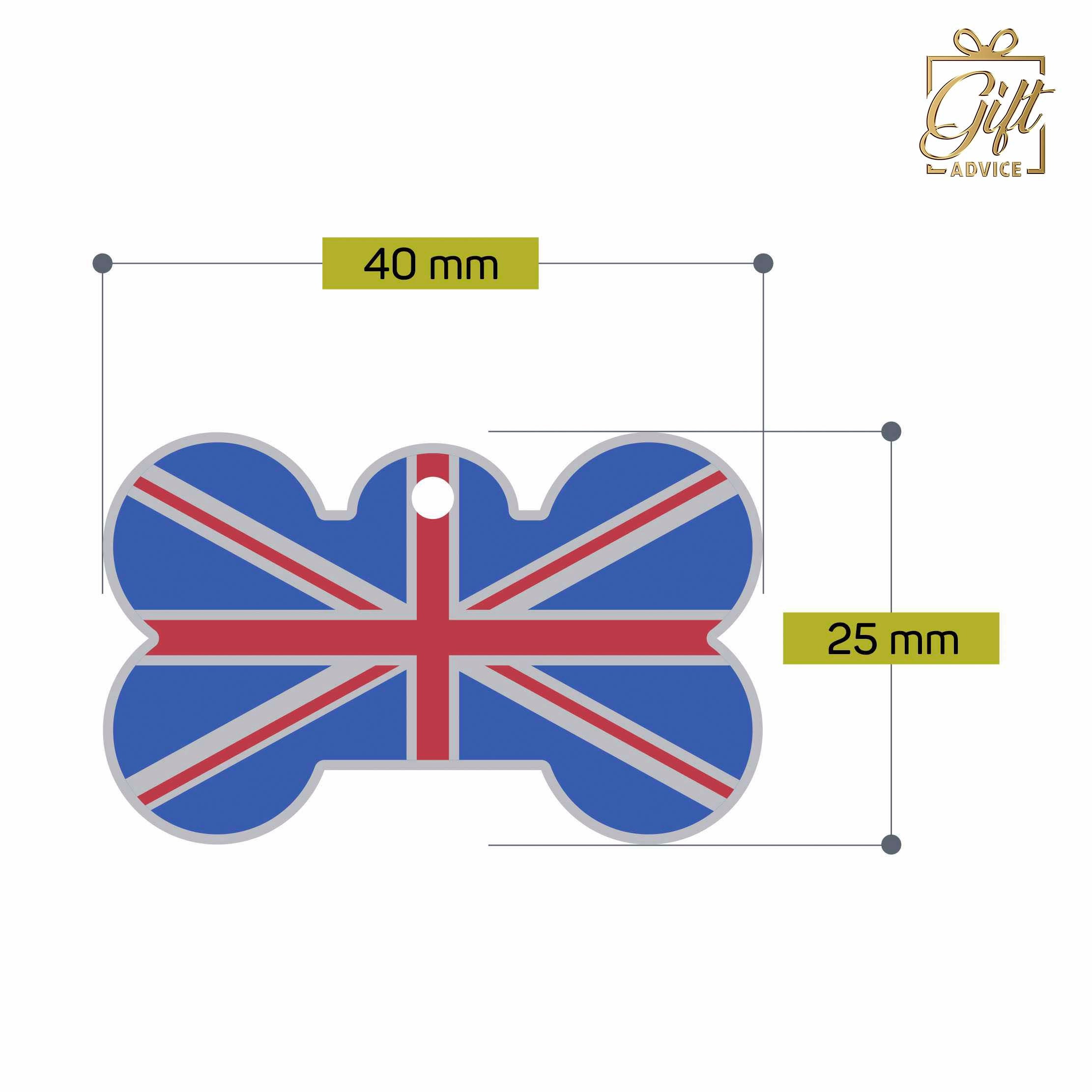 U.K. Flag Pet ID Tag Union Jack Dog Tag British ID Medallion Etsy