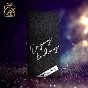 Laser Engraved Personalised Electric Frosted Black USB Rechargeable Double Arc Lighter Flameless Windproof