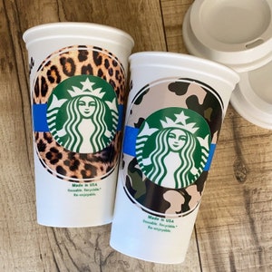 Back the Blue Red Line Starbucks reusable hot or cold cup