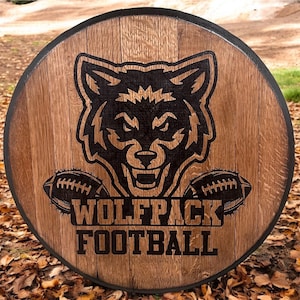 Personalized Bourbon Barrel Head - Laser Engraved.