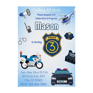 Police Party Favors | Chip Bag | Chip Bag| Capri Sun | Rice Krispie | Birthday Party