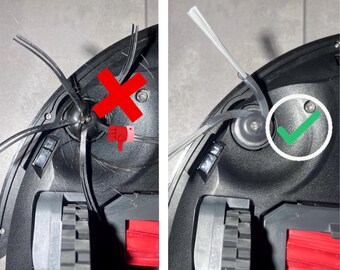 Adaptador que incluye cepillo lateral Curv sin pelo adecuado para Roborock S7, S8 y Revo