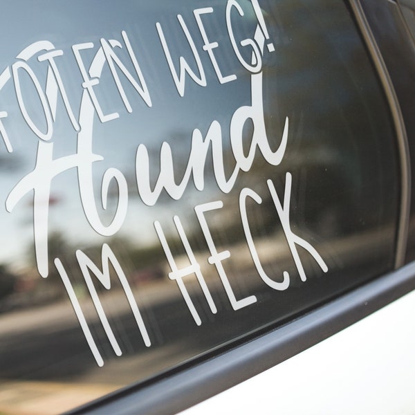 Autoaufkleber | Hund | Aufkleber | Auto | Vinyl | Skin | Decal | Car Decal | Pfoten weg Hund im Heck