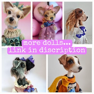 Yorkshire Terrier 13 Poseable art doll creature Dog memorial gift OOAK art doll animal Dog mom gift image 10