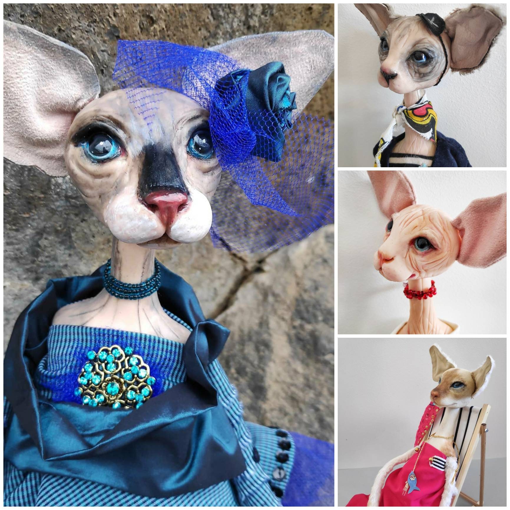 Sphynx cat Custom pet portrait OOAK doll Personalized doll Etsy