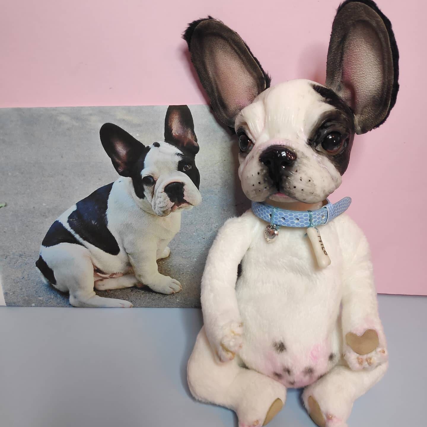 Deko Werbe Figur französische Bulldogge Kunst online kaufen