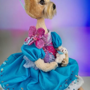 Yorkshire Terrier 13 Poseable art doll creature Dog memorial gift OOAK art doll animal Dog mom gift image 6