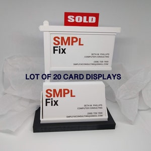 Lot of 20 Custom Real Estate Business Card Displays-Business Card Displays-Real Estate Card Holders-Card Display-Business Card Holder