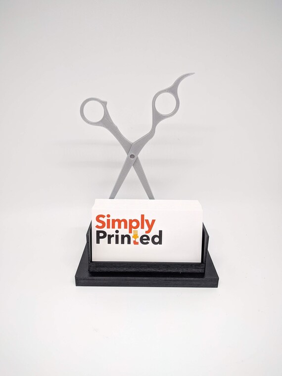 Silver Hair Stylist Business Card Holder Hair Stylist Card Etsy