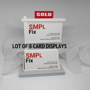 Lot of 8 Custom Real Estate Business Card Displays-Business Card Displays-Real Estate Card Holders-Card Display-Business Card Holder