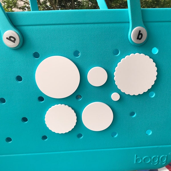 Blank, DIY 3D Printed Bogg Bag Charms & Buttons