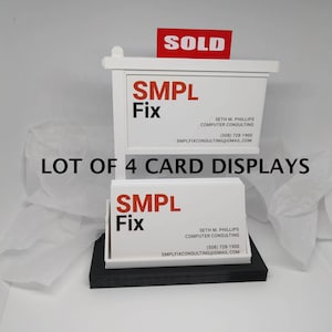 Lot of 4 Custom Real Estate Business Card Displays-Business Card Displays-Real Estate Card Holders-Card Display-Business Card Holder