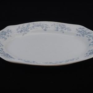 S F & J Semi-Porcelain Blue &quot;Maine&quot; Pattern 12&quot; Serving Platter