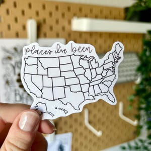 USA Map Sticker - Travel Sticker - Places I’ve Been Sticker