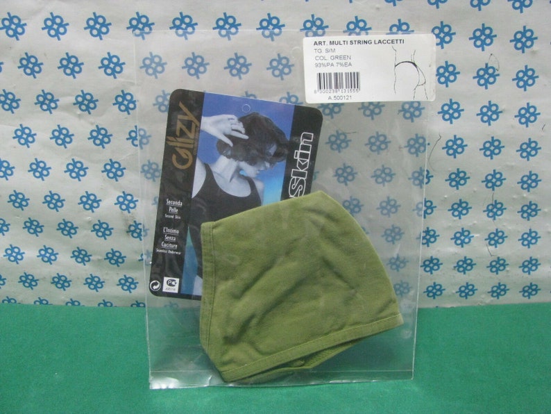 SLIP STRING Laccetti Women-second skinsecond skin sizesize SM 4044 green color-women/'s underwear Glizy-Made in Italy