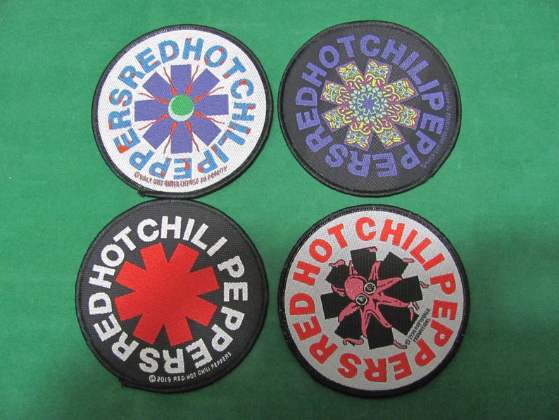 Vintage Set x 4 Patches in tessuto RED HOT CHILI Peppers