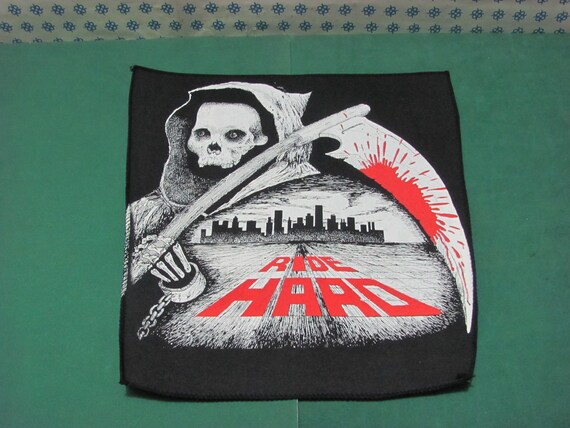 RARE Vintage Back Patch Biker Harley Davidson size Cm Back Patches fabric Original 1980 Ride For Freedom 24x31x36