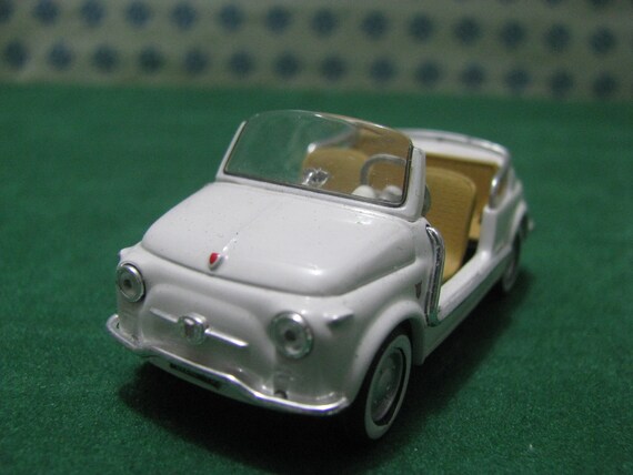 fiat 500 toy car mint green