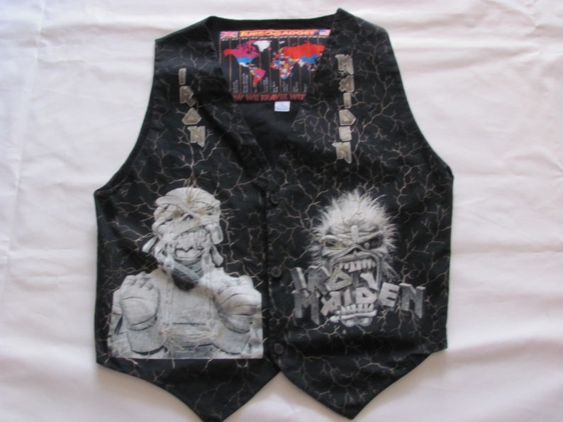 Ultra Rare Vintage Gilet IRON MAIDEN Killers Large Made in Italy 1990s Tg
