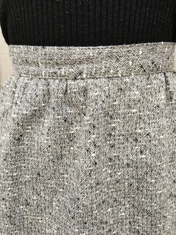 Vintage 1980s Grey Tweed Wool Skirt - Women's Siz… - image 4